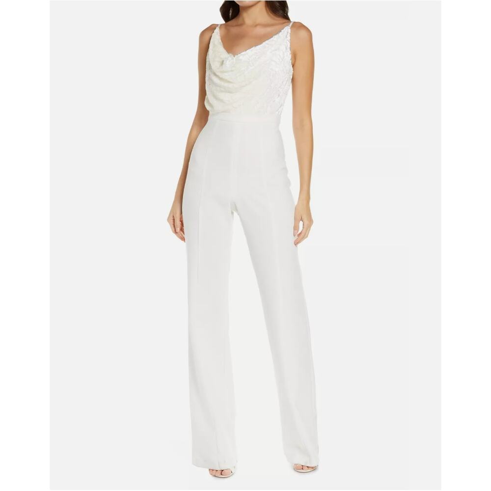 NWT BLACK HALO EVE Salem Jumpsuit Artic Vines/ Pearl